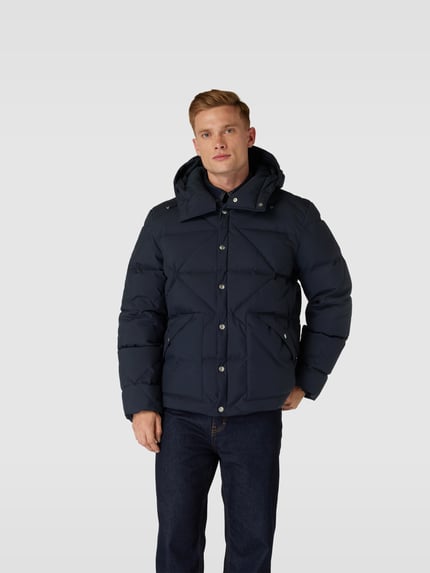 Lardini Gewatteerd jack met steekzakken Donkerblauw - 4