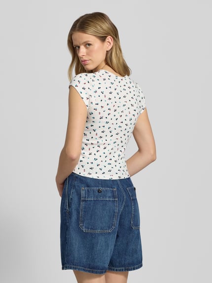 Tommy Jeans T-shirt o kroju slim fit z mieszanki bawełny Écru 5