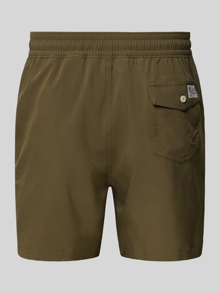 Polo Ralph Lauren Underwear Badeshorts mit Logo-Stitching Modell 'TRAVELER' Oliv 3
