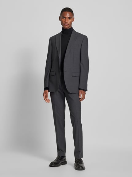 Pierre Cardin 2-knoop colbert met klepzakken model 'Grant' Antraciet - 1