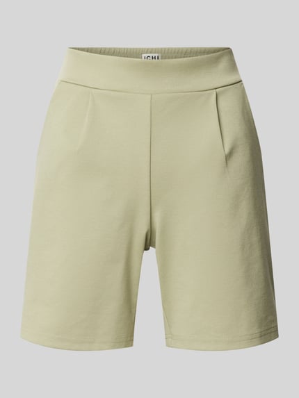 ICHI Regular Fit Shorts mit Bundfalten Modell 'Kate' Schilf 2