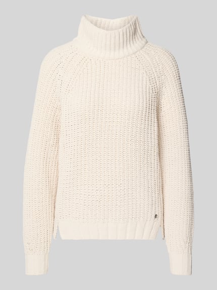 monari Gebreide pullover met ribboorden Ecru - 2
