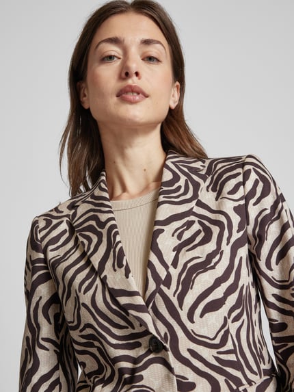 JOOP! Blazer mit Allover-Print Beige 3