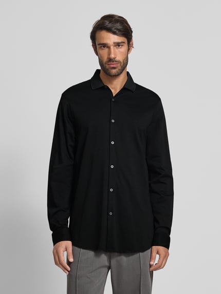 Armani Exchange Regular Fit Freizeithemd mit Haifischkragen Black 4
