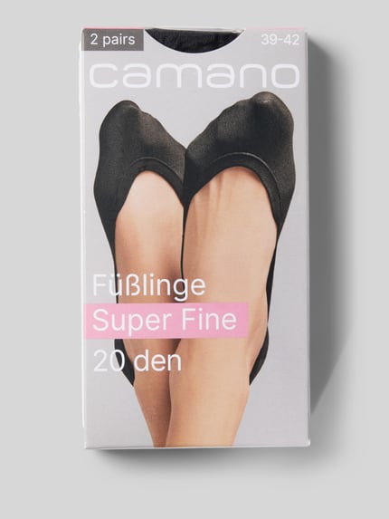 camano Fijne kousenvoetjes van 20 DEN in een set van 2 paar Zwart - 2