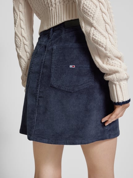 Tommy Jeans Spódnica mini z listwą guzikową na całej długości Granatowy 3