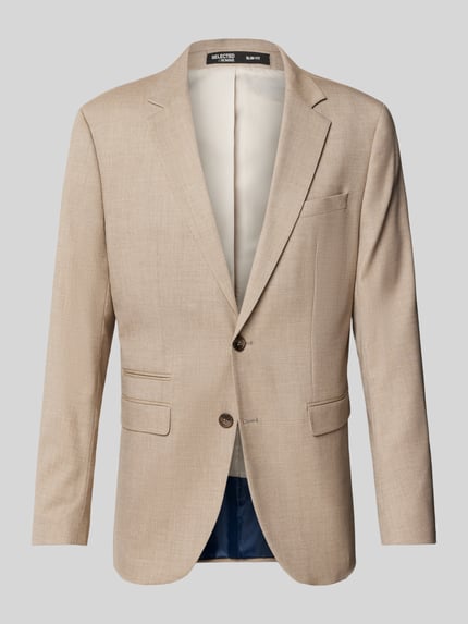 Selected Slim Fit Sakko mit Woll-Anteil Modell 'NEIL' Sand 2