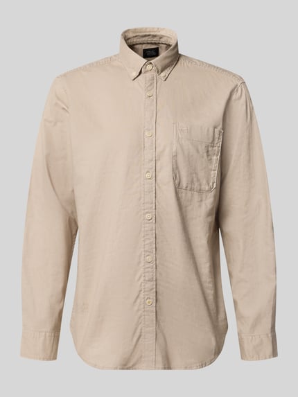 camel active Regular Fit Freizeithemd mit Button-Down-Kragen Beige 2