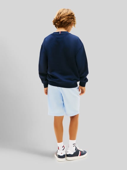 Tommy Hilfiger Kids regular fit sweatjack van katoenmix Marineblauw - 5