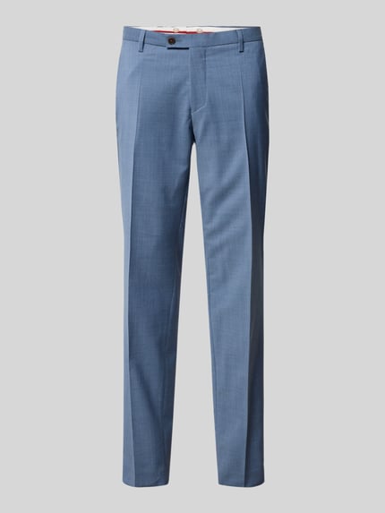 Productfoto, Anzughose mit Bügelfalten Modell 'Pascal' van CG - Club of Gents, lichtblauw, viscosemix, slim fit, bandwijdte 45 cm, binnenbeenlengte 82 cm