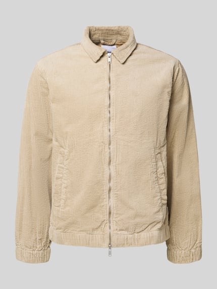 Lindbergh Regular fit overhemdjack in corduroy look met platte kraag Model 'Seersucker' Zand - 2