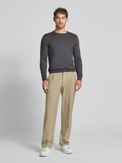 JOOP! COLLECTION Strickpullover mit Rundhalsausschnitt Anthrazit 1