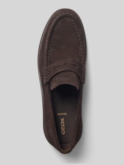 Geox Loafers aus Leder Modell 'MASSIMIANO' Dunkelbraun 3