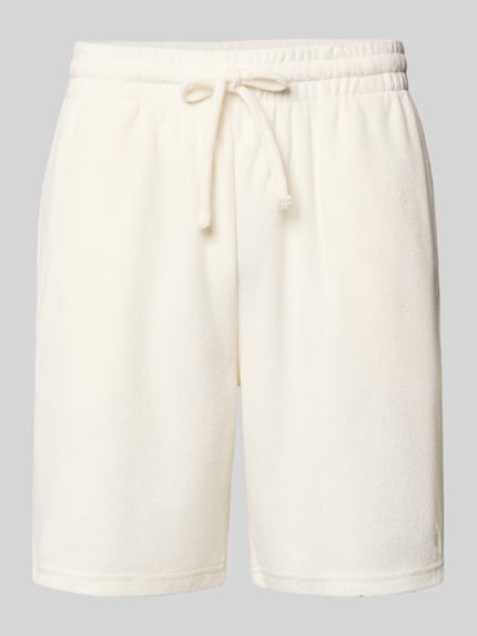 Produktfoto, Shorts mit elastischem Bund von MCNEAL aus Baumwoll-Mix in Creme, Regular Fit, mit Tunnelzug, strukturierte Oberfläche