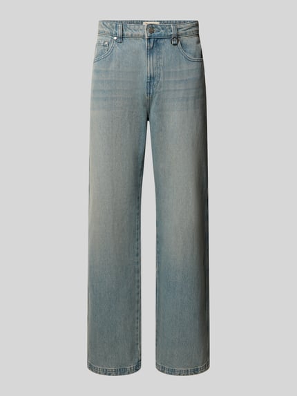 straight fit jeans in used-look met steekzakken Shop The Look MANNEQUINE