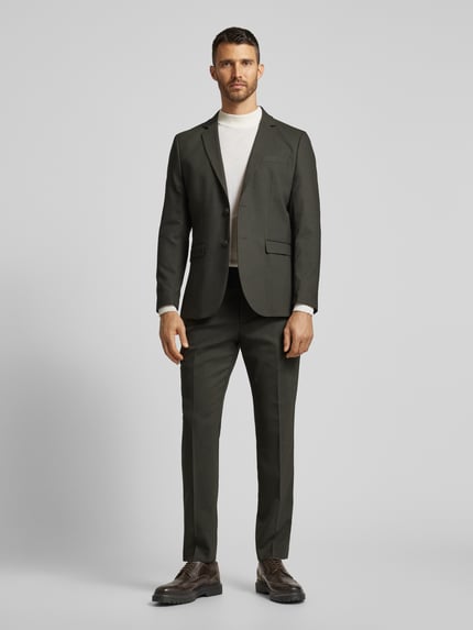 Selected Marynarka o kroju slim fit z brustaszą model ‘NEIL’ Oliwkowy 1