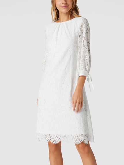 SWING Cocktailkleid mit floraler Spitze Offwhite 4