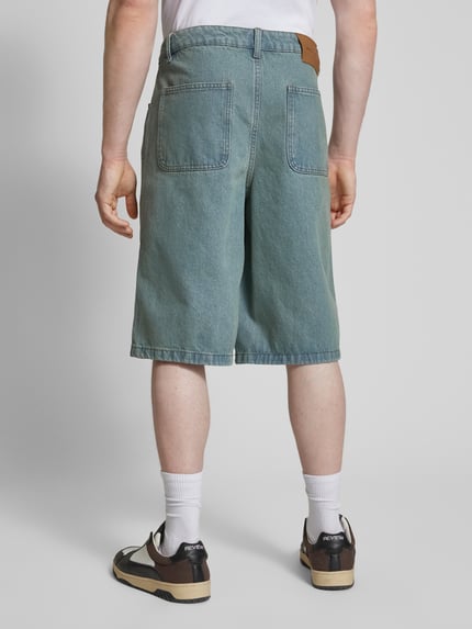 PEGADOR Bermuda's met logostitching, model 'KOLAR' Jeansblauw - 5