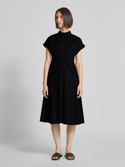Lauren Ralph Lauren Overhemdjurk met knoopdetail, model 'CIAN' Zwart - 4