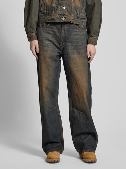REVIEW Baggy fit jeans in 5-pocketmodel Donkerblauw - 4