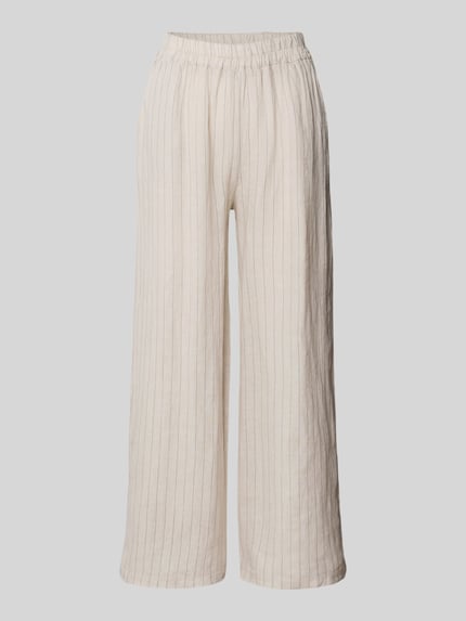 ZABAIONE Leinenhose mit elastischem Bund Beige 2
