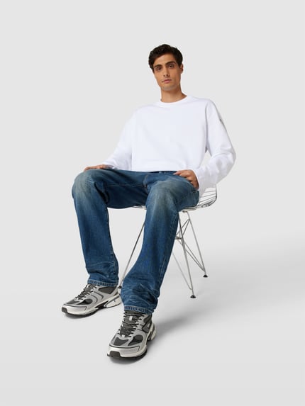 Diesel Jeansy Bootcut z detal z logo Jeansowy niebieski 3