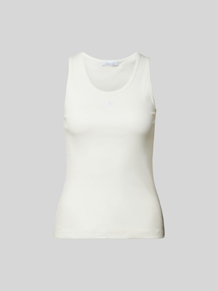 Rabanne Tanktop in riblook Wit - 2