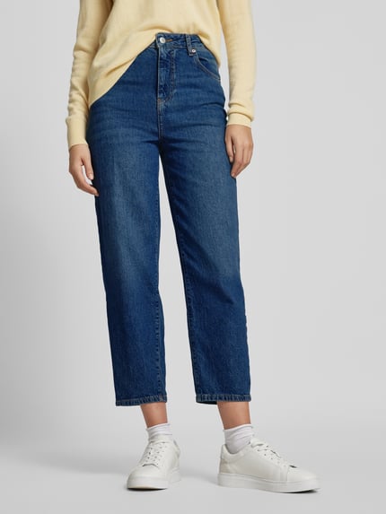 VERO MODA Mom fit jeans van katoenmix, model 'BETSY' Donkerblauw - 4