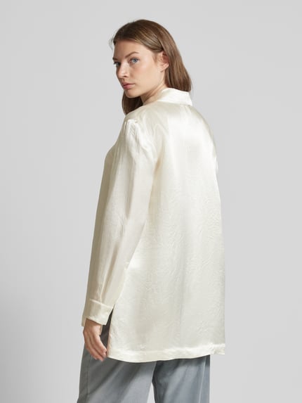 MM by Max Mara Regular Fit Hemdbluse in Crinkle-Optik Modell 'GRADARA' Weiss 5