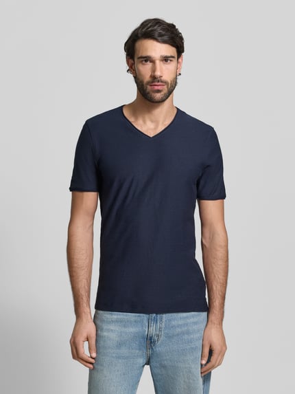 MCNEAL t-shirt z dekoltem w serek Ciemnoniebieski 4