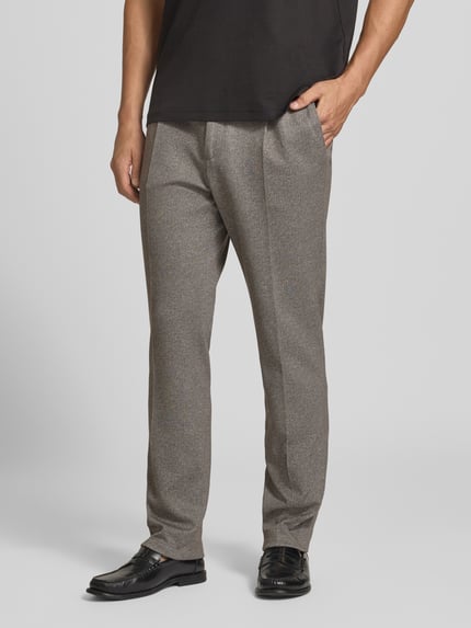 Zuitable Straight Fit Anzughose mit Baumwoll-Anteil Modell 'DiConnor' Sand 4