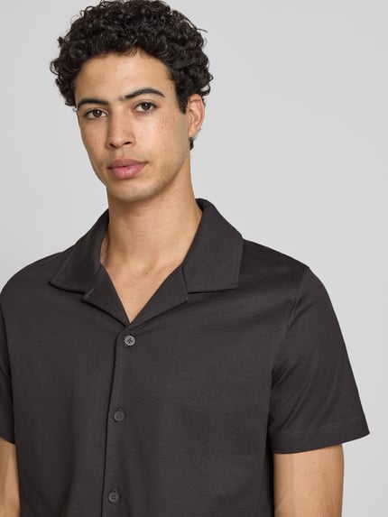 Marc O'Polo DENIM Boxy Fit Freizeithemd aus reiner Baumwolle Graphit 3