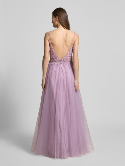 Mascara Abendkleid mit Ziersteinbesatz Rosa 5