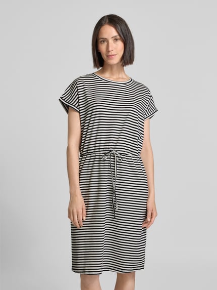 b.young Knielange jurk met tunnelkoord, model 'PANDINNA' Zwart - 4