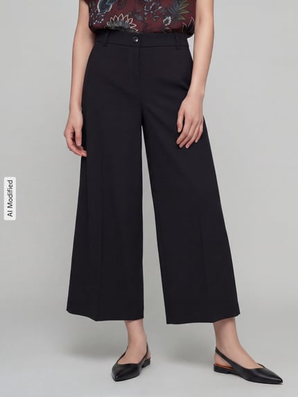 Brax Weite Hose aus Viskose-Mix Modell 'MELLI S' Black 4