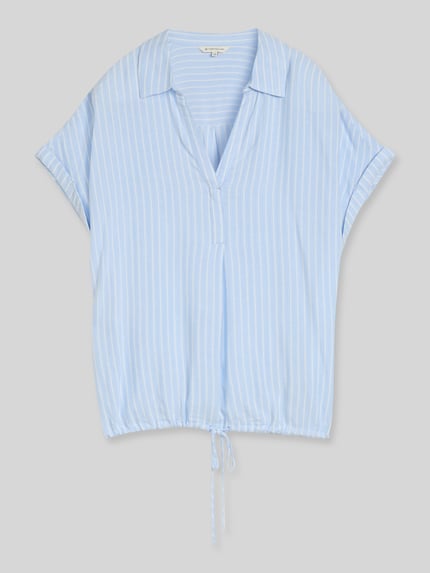 Tom Tailor Bluzka o kroju relaxed fit z wiskozy Jasnoniebieski 2