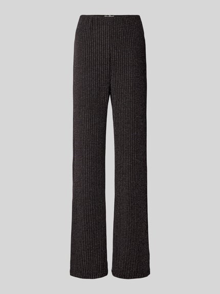 ICHI Flared Stoffhose mit Effektgarn Modell 'MAJANA' Black 2