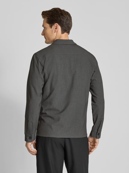 Lindbergh Hemdjacke mit Knopfleiste Mittelgrau 5