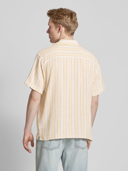 JACK & JONES Regular fit vrijetijdsoverhemd met resortkraag, model 'COBA' Abrikoos - 5