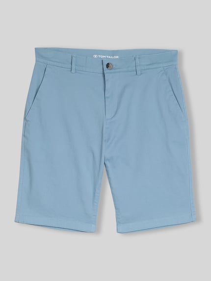 Tom Tailor Szorty chino o kroju slim fit z czystej bawełny Szaroniebieski 2