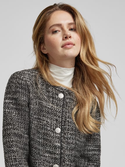 Smith and Soul Jacke in Bouclé-Optik Anthrazit 3