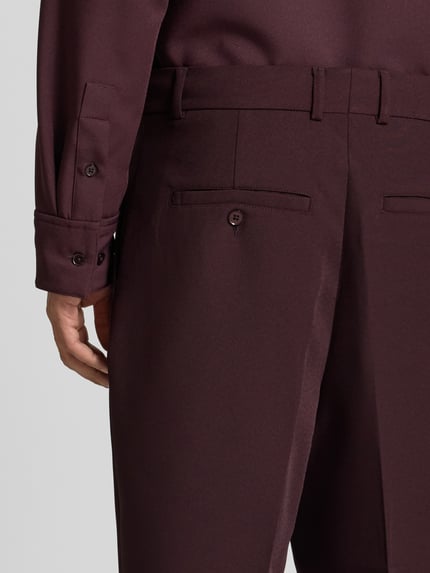 SEIDENSTICKER STUDIO Regular Fit Bundfaltenhose mit Bügelfalten Bordeaux 3