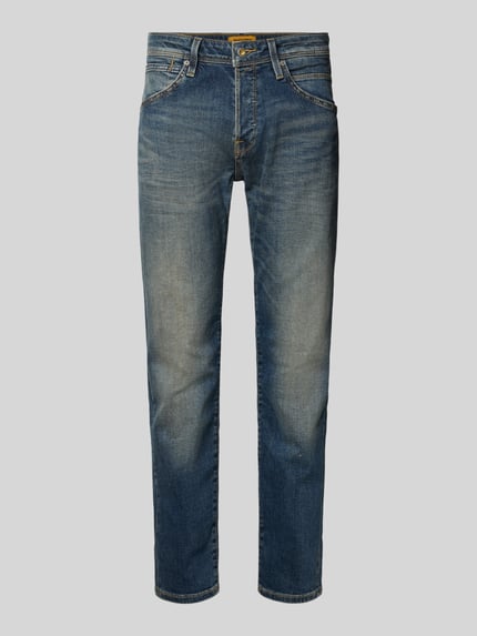 JACK & JONES Tapered Fit Jeans im Used-Look Modell 'MIKE' Jeansblau 2