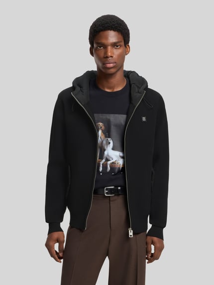 HUGO Sweatjacke mit Logo-Patch Modell 'Syloron' Black 4