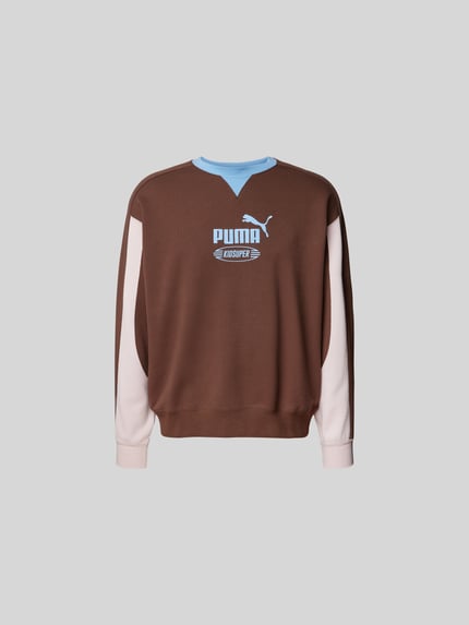 Sweatshirt met labeldetail Shop The Look MANNEQUINE