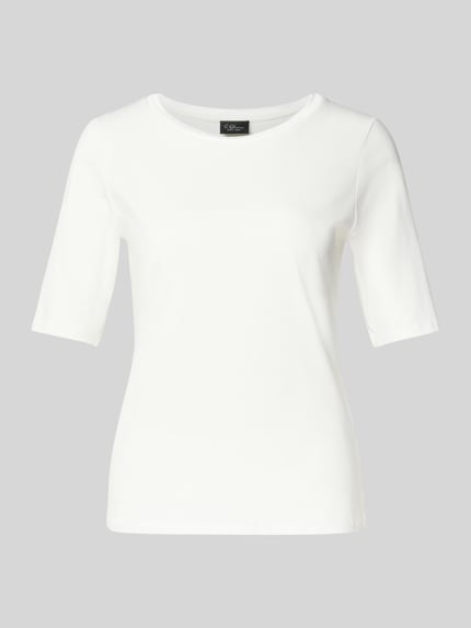 s.Oliver BLACK LABEL Regular fit T-shirt van katoenmix Wit - 2