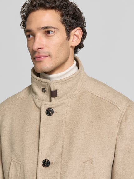 JOOP! COLLECTION Wollmantel mit Stehkragen Modell '17 JO-48Gary' Beige 3