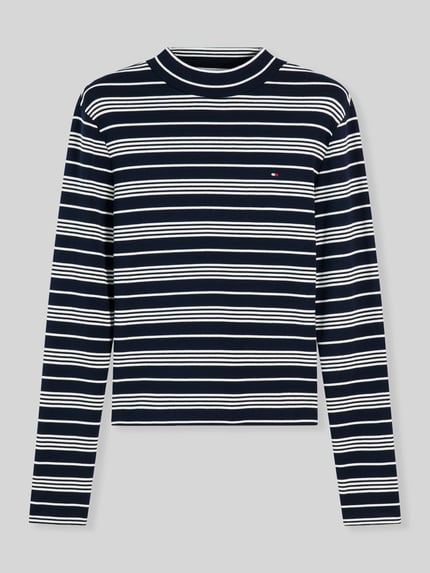Tommy Hilfiger Slim Fit Langarmshirt aus reiner Baumwolle BLACK 2