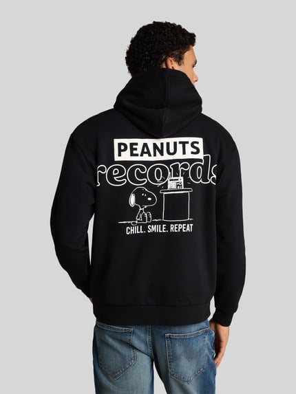 Tom Tailor Denim Relaxed Fit Hoodie aus Baumwoll-Mix mit Peanuts Motiv-Print Black 5