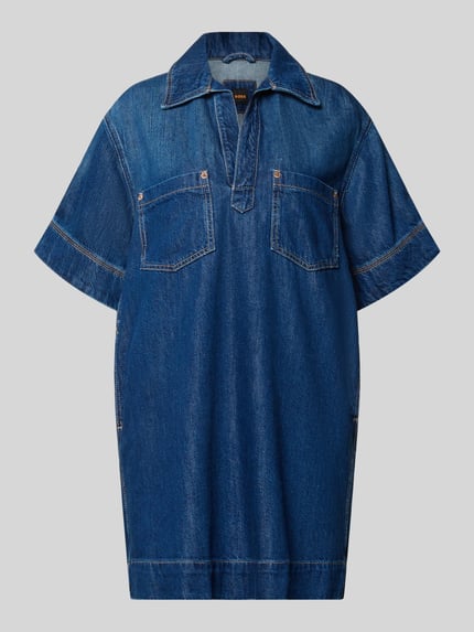 Regular-Fit Jeanskleid aus Baumwoll-Mix mit Lyocell-Anteil Shop The Look MANNEQUINE